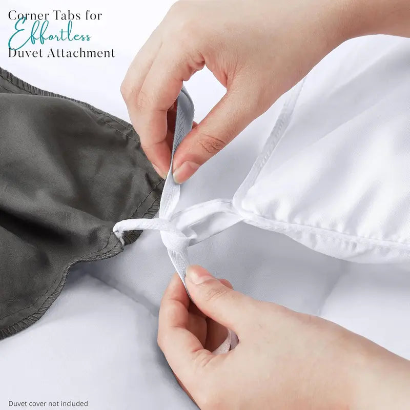 Down Alternative Duvet Insert — Quilted Comforter with Corner Loops, Box-Stitched, Double/Large Size